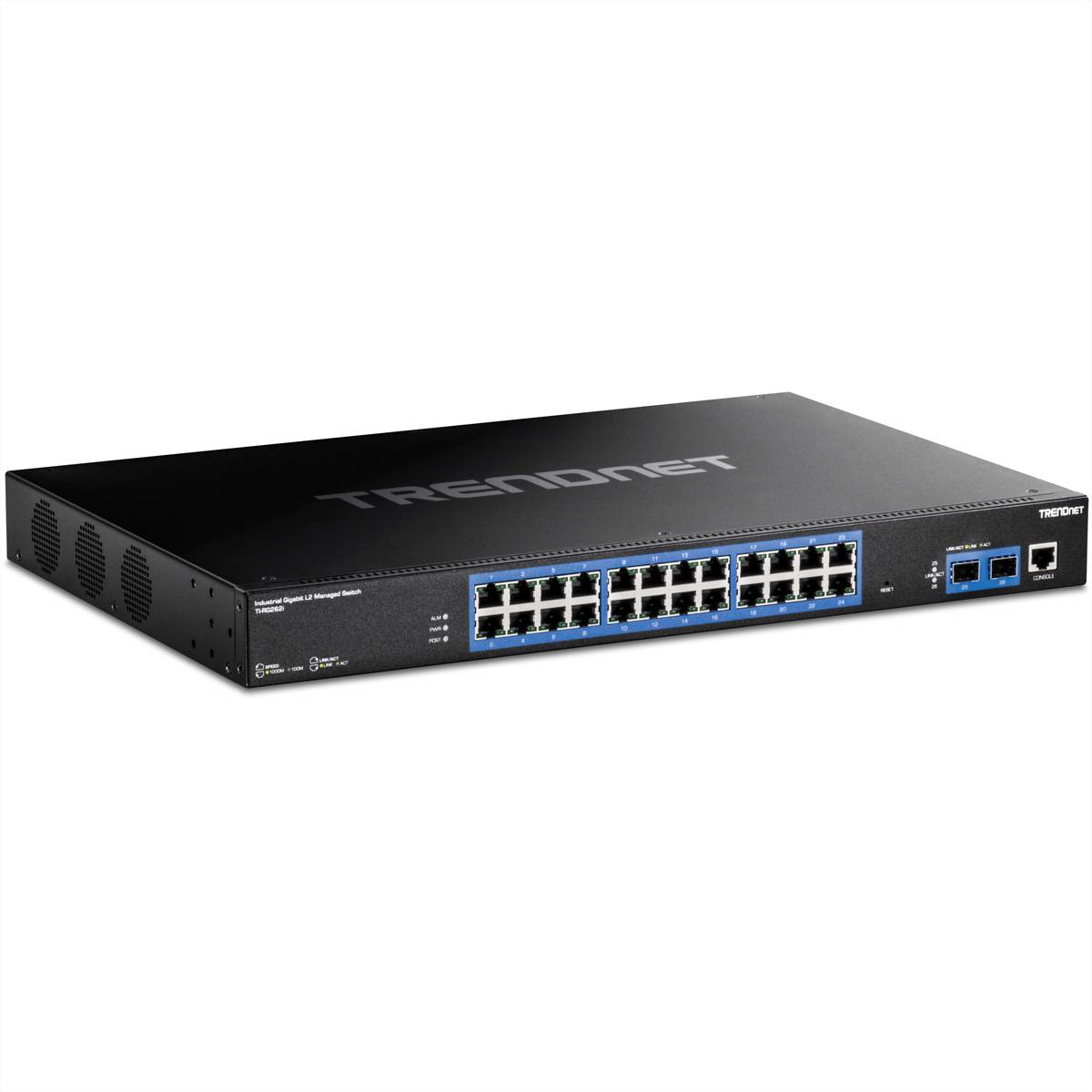 TRENDnet 26-Port Industrial Gigabit L2 Managed RM Switch - TI-RG262i