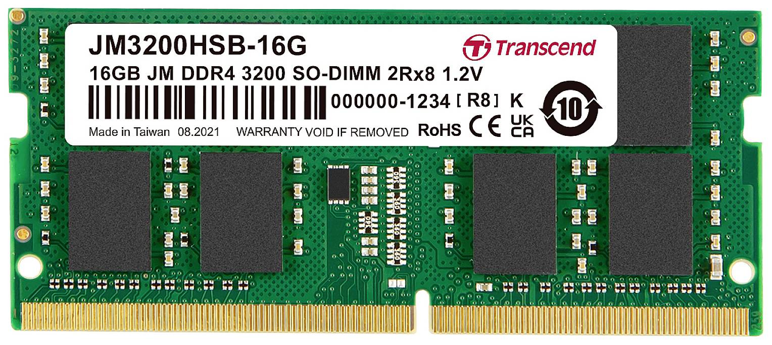 SO DDR4 16GB PC 3200 CL22 Transcend JetRam, JM3200HSB-16G - JM3200HSB-16G