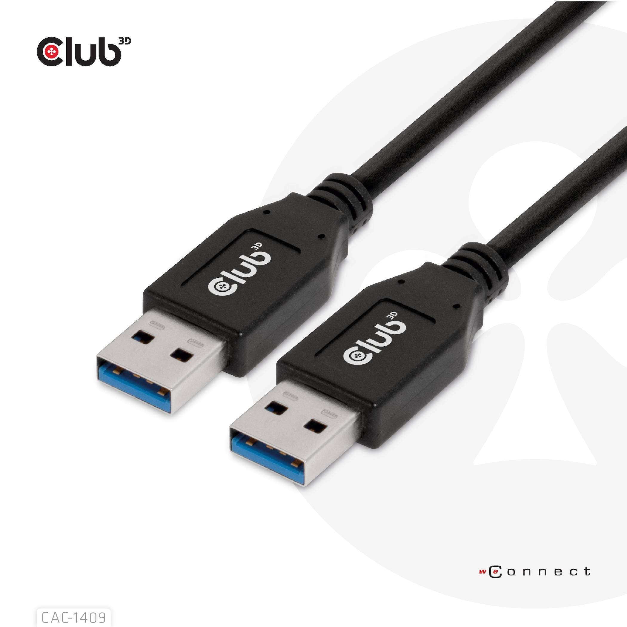 Club3D Kabel USB Typ-A Gen2 0,5m 10 Gbps St/St retail - CAC-1409