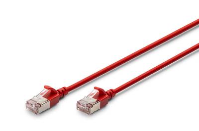 DIGITUS Patchkabel CAT 6A F/FTP Slim 5,00m rot - DK-1632-A-050S-R