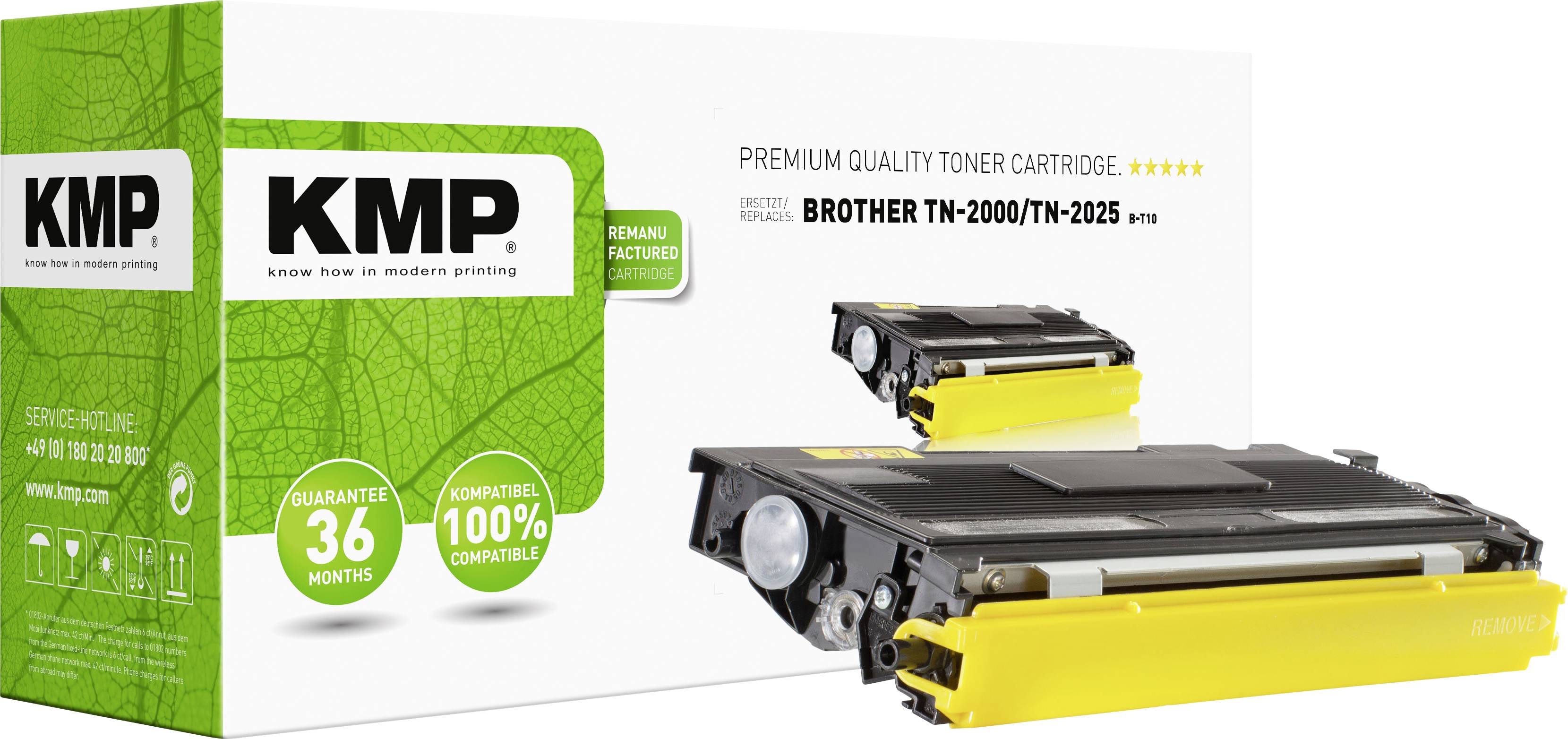 KMP Toner Brother TN-2000/TN2000 black 2500 S. B-T10 remanufactured - 1159,0000