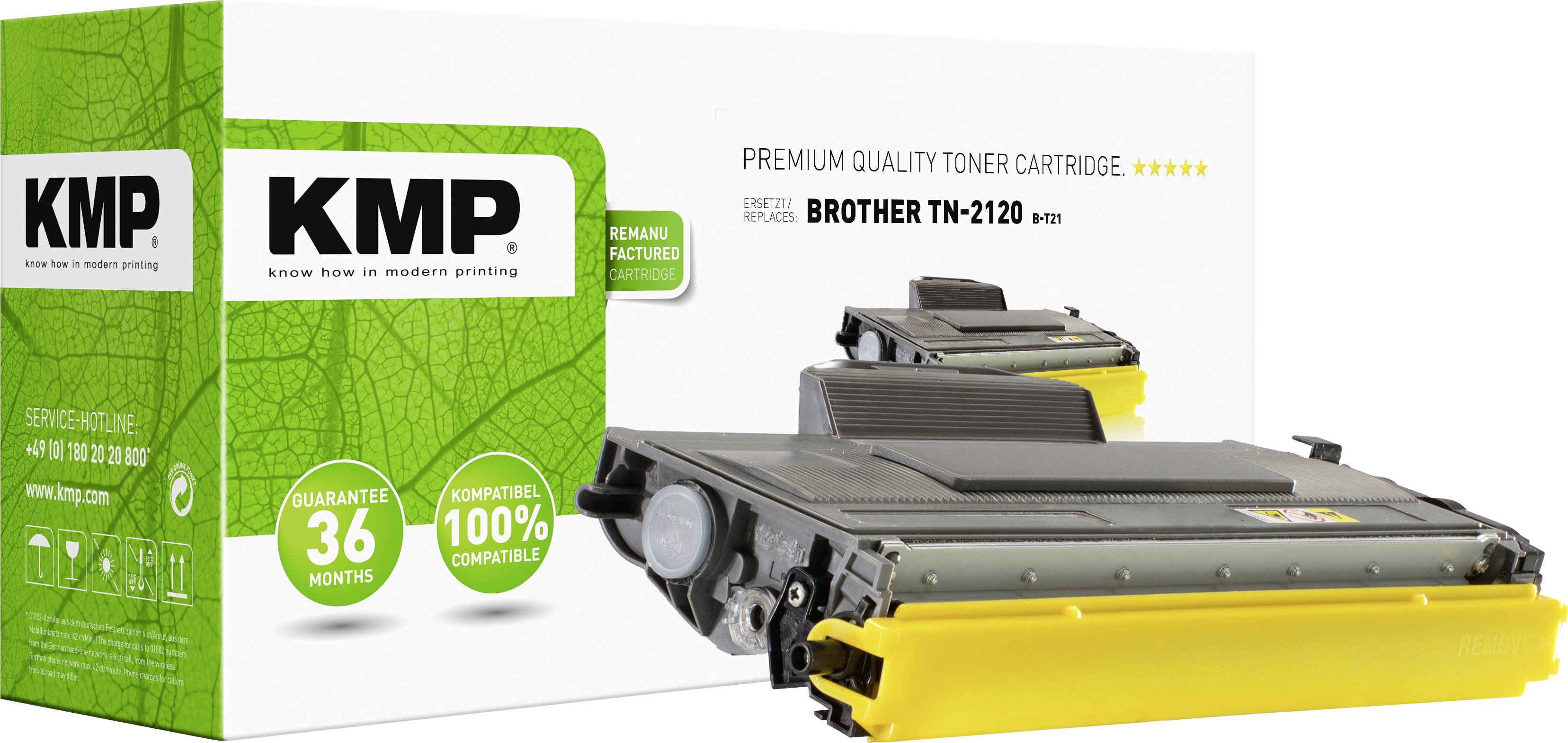 KMP Toner Brother TN-2120/TN2120 black 2600 S. B-T21 remanufactured - 1253,0000