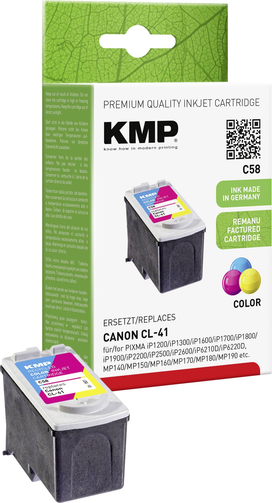 KMP Patrone Canon CL41 color 155 S. C58 refilled - 1501,4030