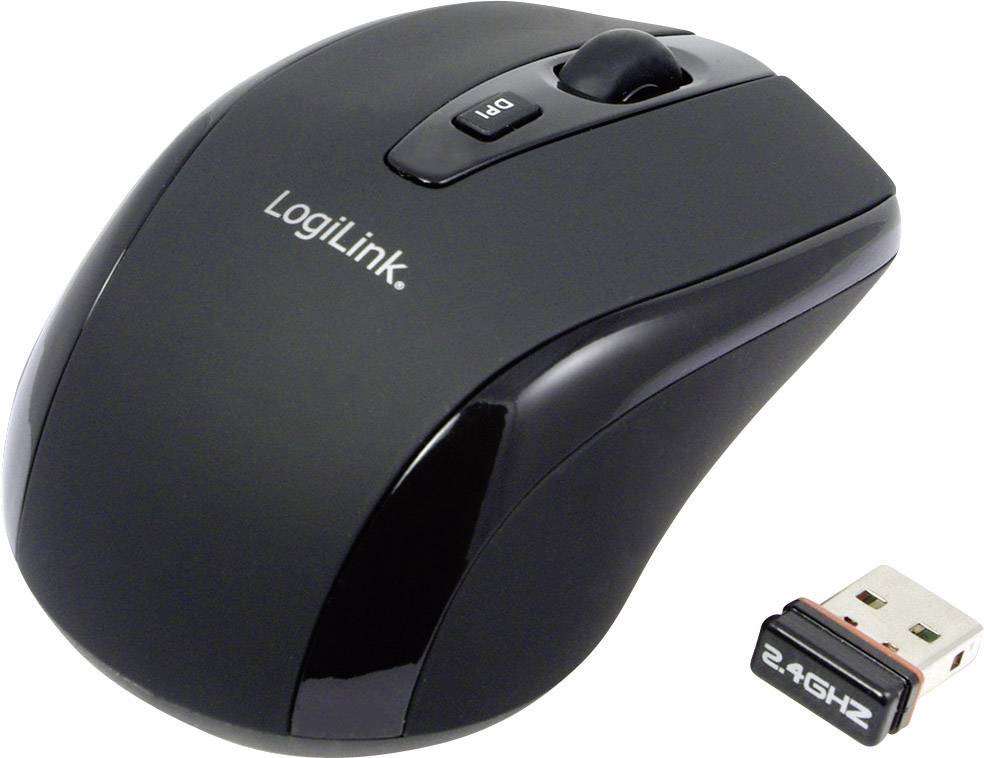 LogiLink Maus mini Funk 2.4 GHz 800dpi optisch scroll black - ID0031