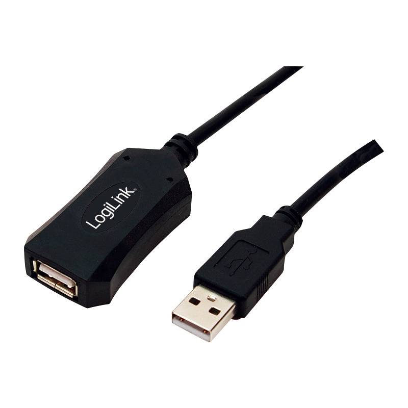 LogiLink USB Kabel A -> A St/Bu 5.00m Verl. schwarz - UA0001A