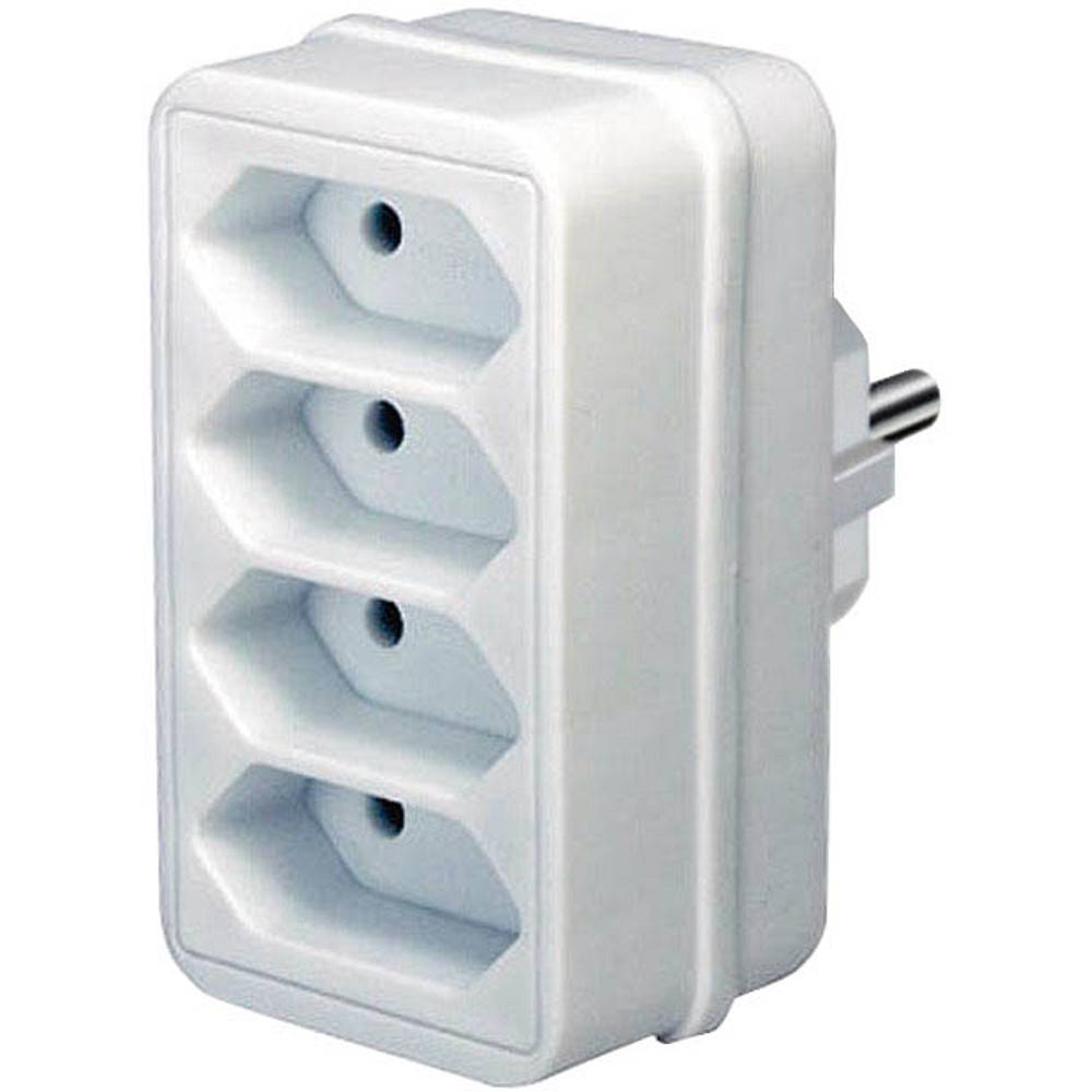 Brennenstuhl Adapterstecker  Euro 4  4x  weiß