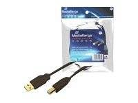 MediaRange Anschlusskabel USB 2.0 A->B St/St 3m schwarz Blister