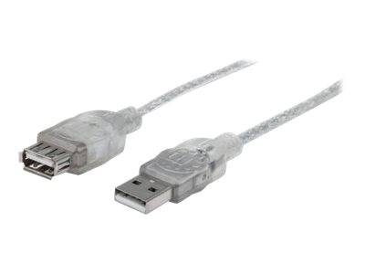 0766623340496 - MANHATTAN USB Kabel A -> A St Bu  300m silber Verl