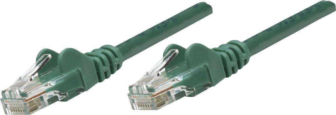 INTELLINET Patchkabel RJ45 U/UTP Cat6 0.50m Hebelschutz grün - 342469