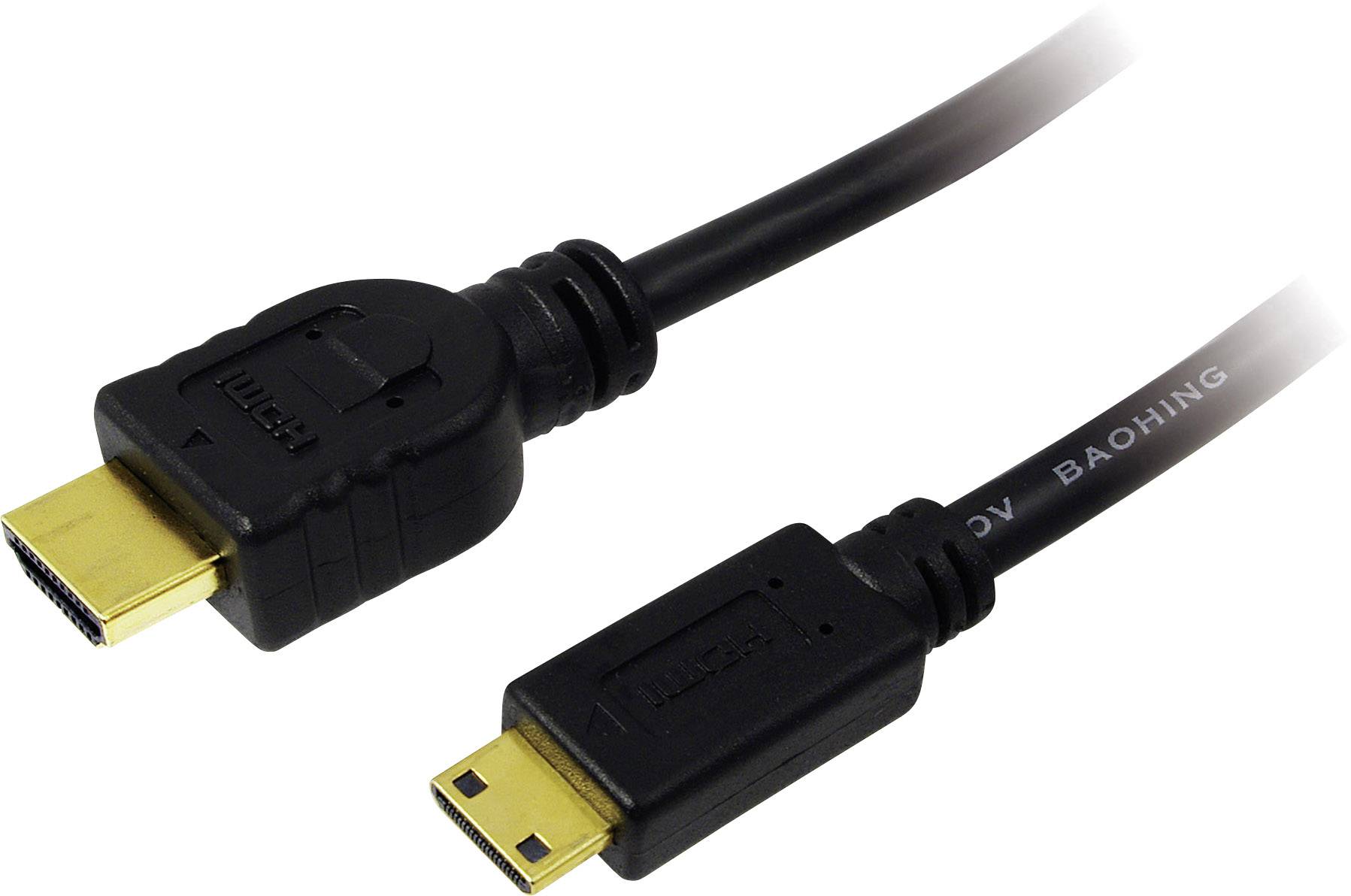 Logilink HDMI-Kabel Ethernet A -> mini St/St 2.00m sw - CH0023