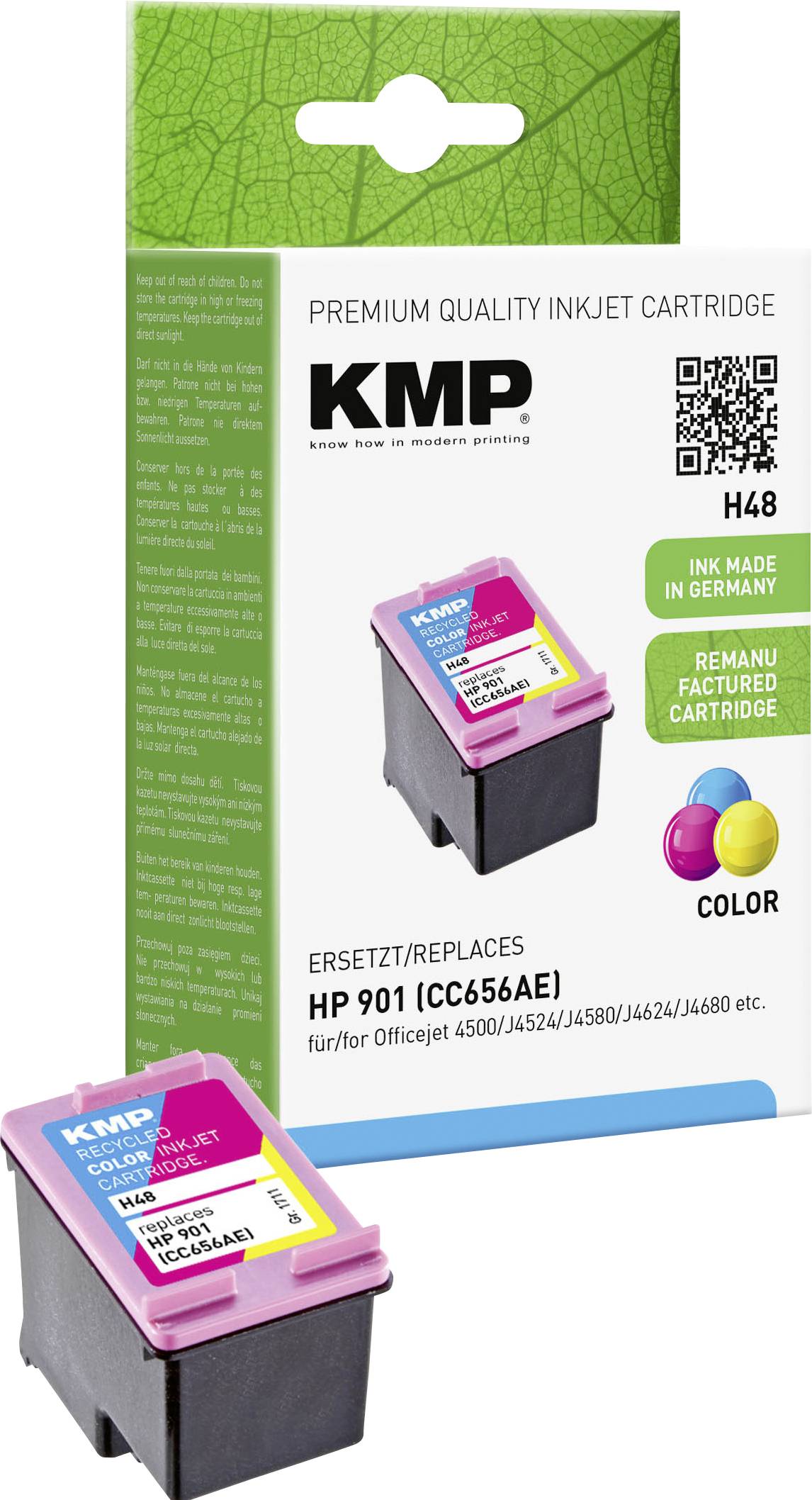 KMP Patrone HP CC656AE Nr.901XL color 360 S. H48 refilled - 1711,4560