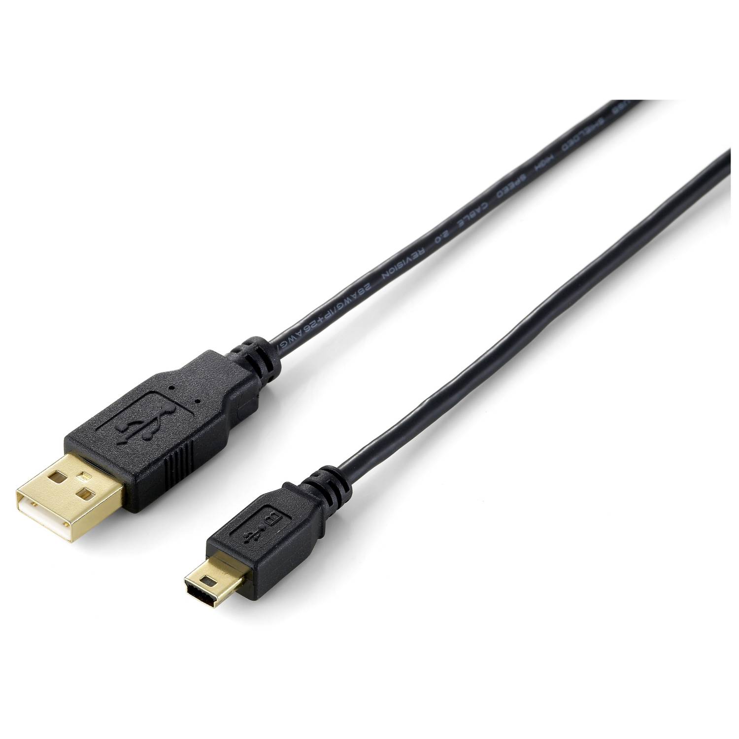 Equip Kabel USB-A 2.0 -> mini B St/St 3.00m schwarz Blister - 128225