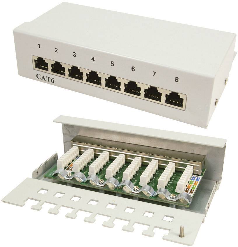 LogiLink Patchpanel 8-Port RJ45 Cat6 geschirmt - NP0016A