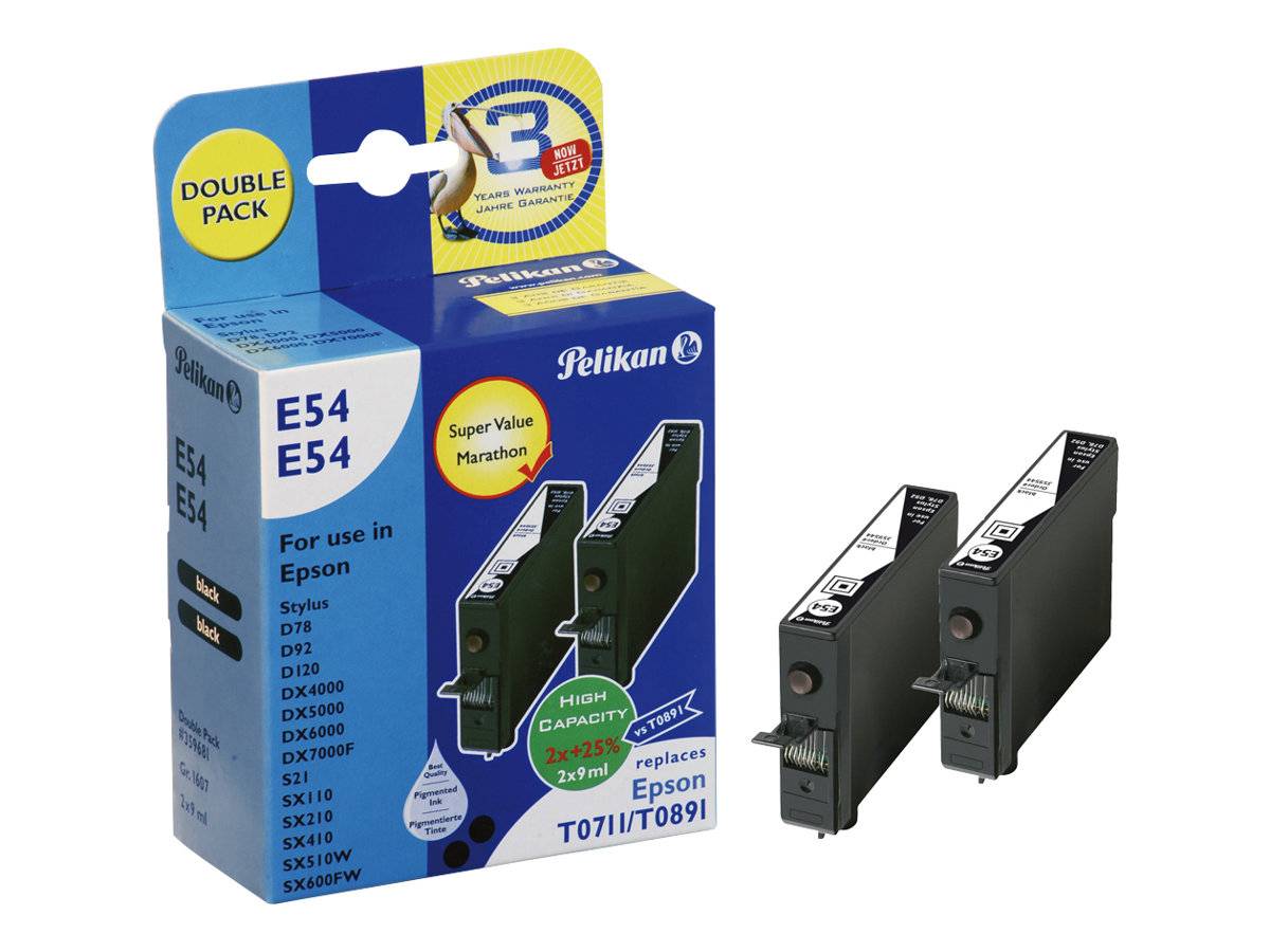 Pelikan Patrone Epson E54 T071/T089 schwarz Doppel kompatibel - 359681