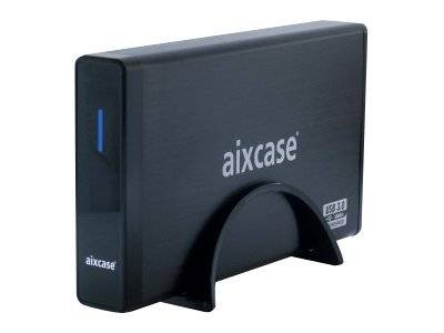 aixcase Gehäuse blackline USB3.0 3.5 8.9cm SATA HDD ALU TÜV - AIX-BL35SU3