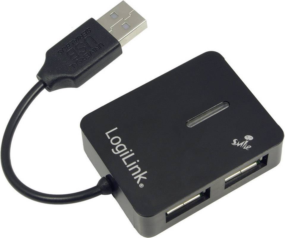 LogiLink USB-HUB Smile 4-Port o. NT schwarz - UA0139