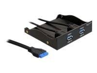 DELOCK FrontPanel 3,5 2x USB3.0 inkl 5,25 Blende